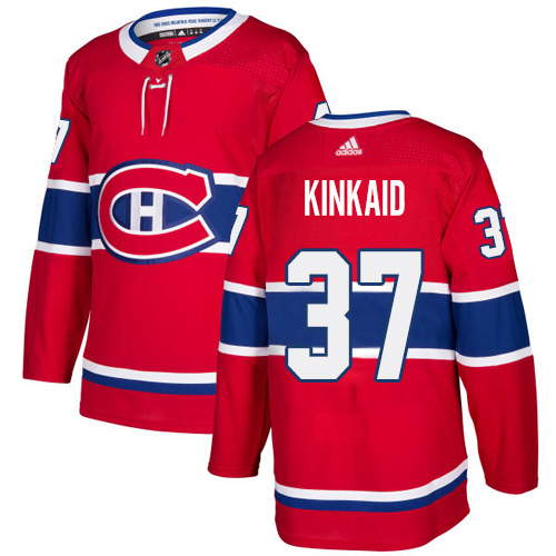 Adidas Montreal Canadiens #37 Keith Kinkaid Red Home Authentic Stitched Youth NHL Jersey
